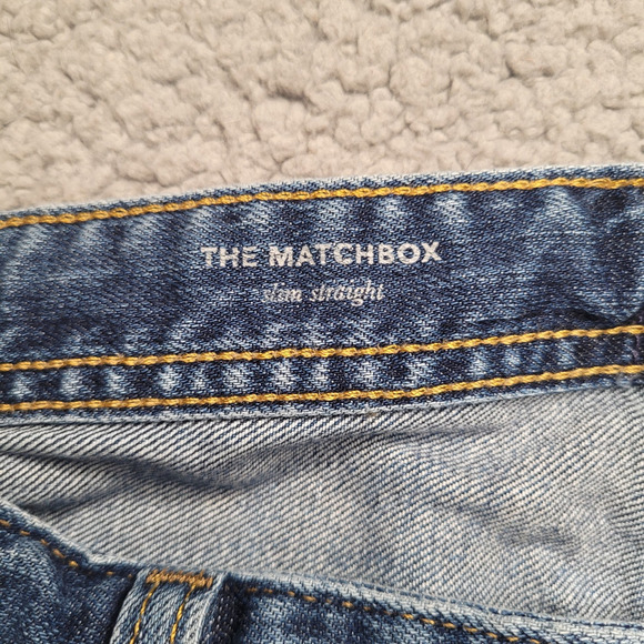 AG Adriano Goldschmied Jeans Mens 36x34 Blue Denim The Matchbox Slim Straight - Picture 6 of 10